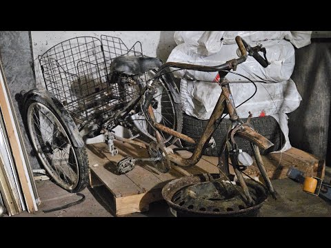 Rusty Tricycle Bike Restoration Full Process