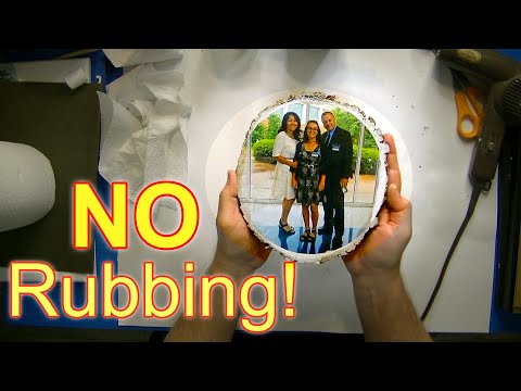 HOW TO Transfer A Picture To Wood Slices | NO RUBBING NECESSARY!