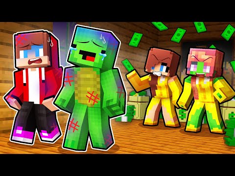 RICH GIRLS Kicked Out Poor JJ and Mikey in Minecraft - Maizen