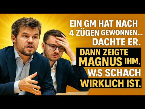 Ein GM hat nach 4 Zügen gewonnen... dachte er. Dann zeigte Magnus ihm, was Schach wirklich ist