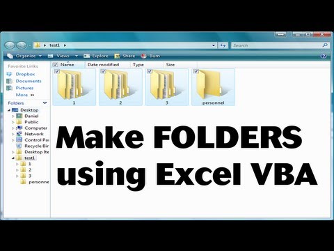 Excel VBA Tips n Tricks #19 MkDir VBA Function  Make folders and subfolders using excel