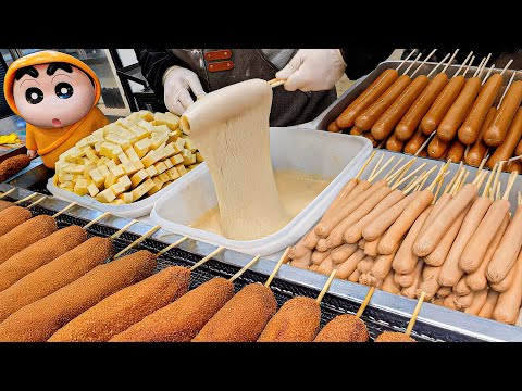 시장을 평정한 핫도그집? 핫도그 끝판왕! 줄서서 먹는 역대급 전통시장 치즈 핫도그 Popular Cheese Hot Dog - Korean street food