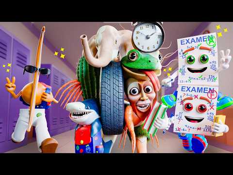 멸종된 거대한 괴물의 학교 수업 이탈리안 브레인롯