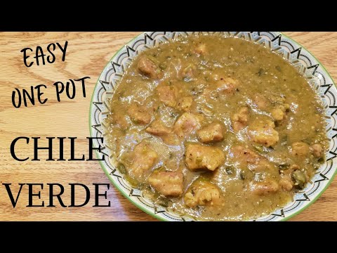 EASY ONE POT CHILE VERDE RECIPE | no fresh tomatillos required | #chileverde #mexicanfood