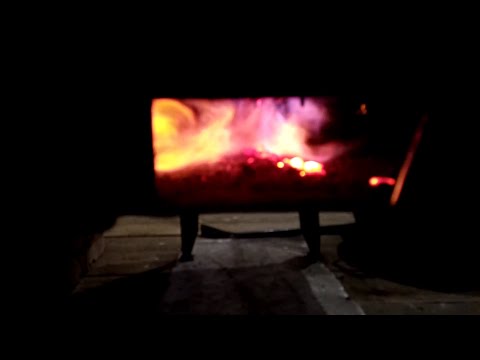 The stove is no longer a stinker. Pyrolysis gas actually burns!