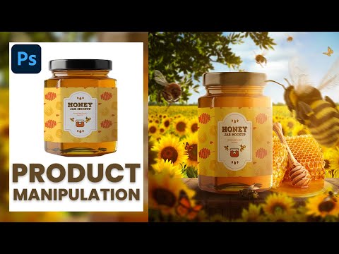 Honey Product manipulation in Photoshop | advertising poster design | photoshop tutorial