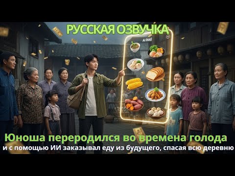 Юноша переродился во времена голода и с помощью ИИ заказывал еду из будущего, спасая всю деревню