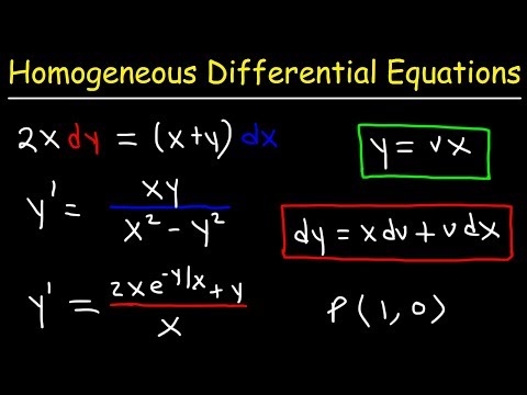 Homogeneous Differential Equations