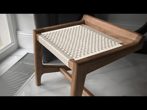 How to make cantilever stool. Woven seat. How to weaving.