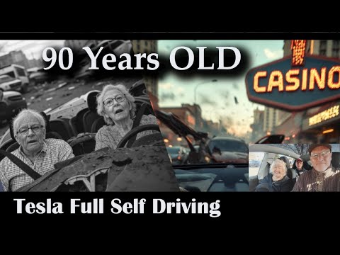 Tesla Full Self Driving at 90 Years Old
