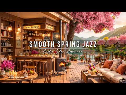 Begin Your Day with Smooth Spring Jazz Music 🌸 Cozy Coffee Shop Ambience & Relaxing Piano Jazz Music