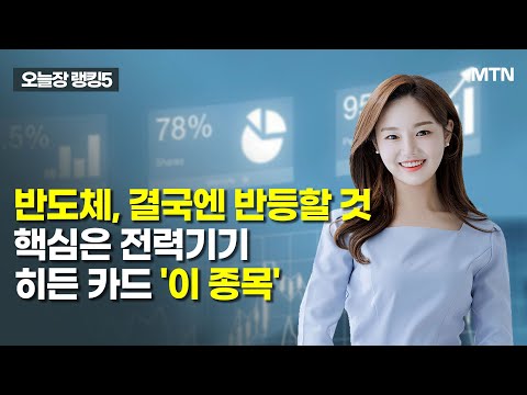 [오늘장 랭킹5] 반도체 결국엔 반등할 것, 핵심은 전력기기 히든 카드 '이 종목' / 머니투데이방송 (증시, 증권)