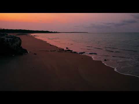 2-Hour Late Sunset Over the Beach | Soothing Ocean Waves | 60FPS in 4K UHD