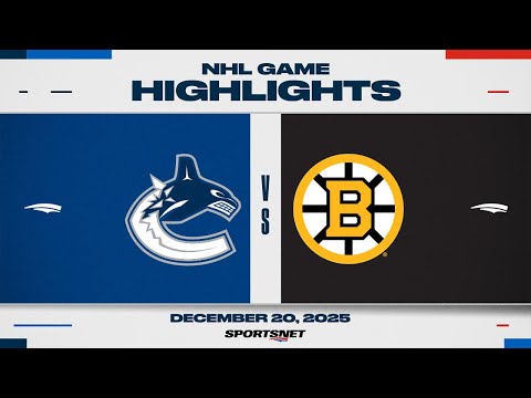 NHL Highlights | Canucks vs. Bruins - December 20, 2025