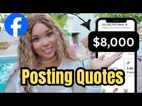 $8,000 in 20 days posting quotes on FACEBOOKS CONTENT MONETIZATION PROGRAM
