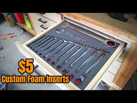 $5 DIY Custom Foam Inserts (Workshop Organisation)