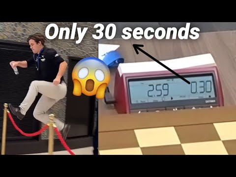 Magnus Carlsen is late. he has only 30 seconds!!!