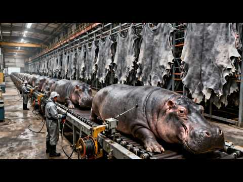 Inside the Industrial Hippo Farm: How Giant Herds Are Raised at Massive Scale (Full Process)