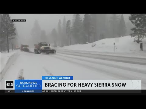 Sierra residents prepare for storm that could bring 8 feet of snow
