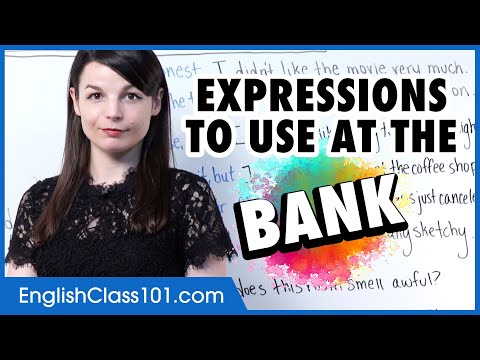 Learn English | Expressions to use at the bank