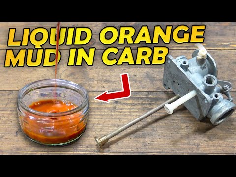 LIQUID ORANGE MUD IN THE CARBURETOR!! LET'S REBUILD IT