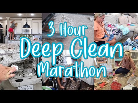 EXTREME DEEP CLEAN WITH ME MARATHON / HOME RESET MARATHON / 3 HOURS OF NONSTOP CLEANING MOTIVATION