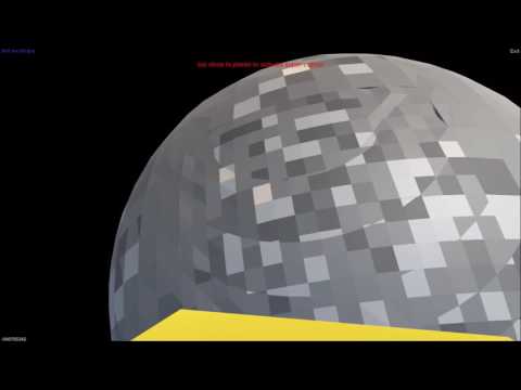 Planet exploration in procedural low poly space game