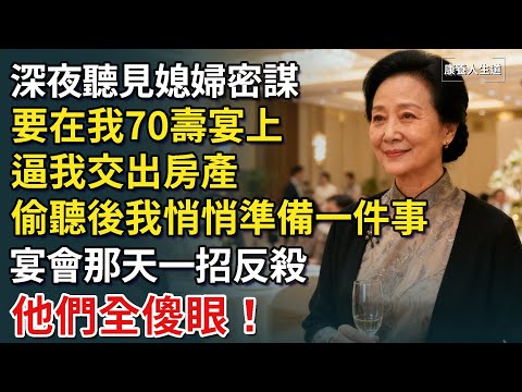 深夜聽見媳婦密謀，要在我70壽宴上逼我交出房產，偷聽後我悄悄準備一件事，宴會那天一招反殺，他們全傻眼！【康養人生道】 #康養人生道 #上了年紀該明白的事 #養老 #聰明老人 #長壽秘密 #延壽