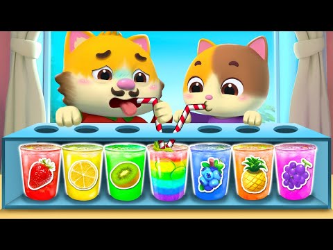 Learn Colors with Colorful Ice Cream | Veggies & Fruits | Nursery Rhyme & Kids Song | Mimi and Daddy