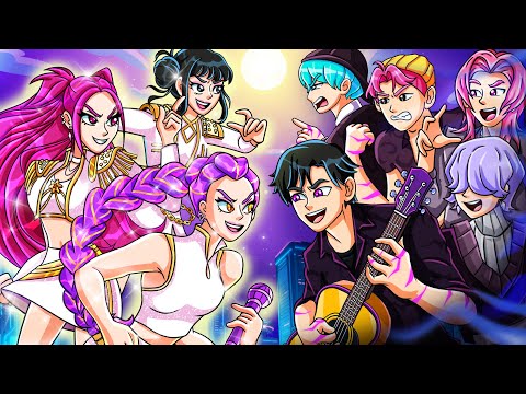 HUNTRIX Vs. SAJA BOYS! | KPop Demon Hunters Animation