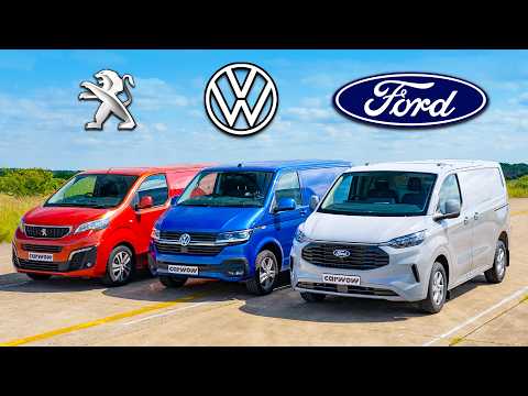 Fastest Van DRAG RACE: Ford v VW v Peugeot