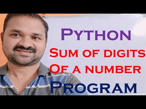 Sum Of Digits of a given number in Python || Python program to print sum of digits of a given number