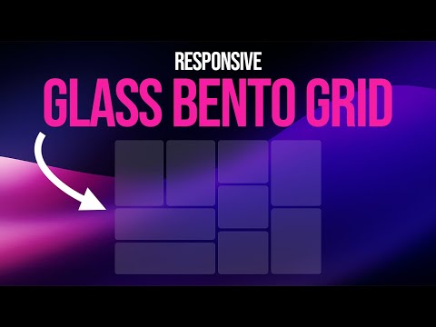 Glassmorphism Bento Grid with HTML & CSS