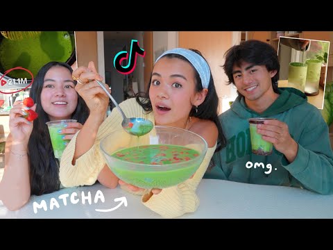 trying EVERY viral MATCHA RECIPE 🍵