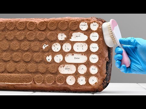 Satisfying Keyboard Cleaning. ASMR relax
