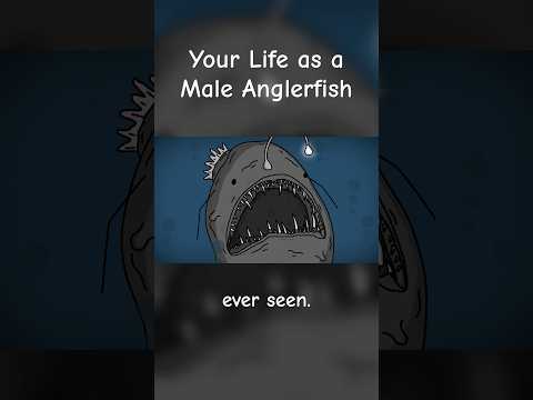 Male Anglerfish exist for only one purpose #anglerfish #animation #animals #fish