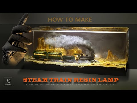 Steam train/American West/Resin Art/How to make/DIORAMA/樹脂藝術/课程/DIY/Epoxy Resin/tutorial/Minibricks