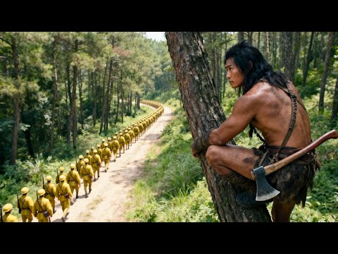A Hunter Ambushes from a Tree, Using an Axe to Eliminate 100 Japanese Soldiers!