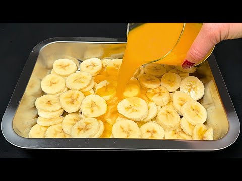 Just bananas and orange! The best homemade dessert in 5 minutes! No baking!