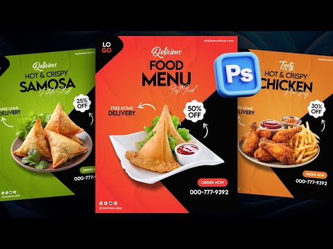 Creative FOOD Poster Design in photoshop | Photoshop Tutorial