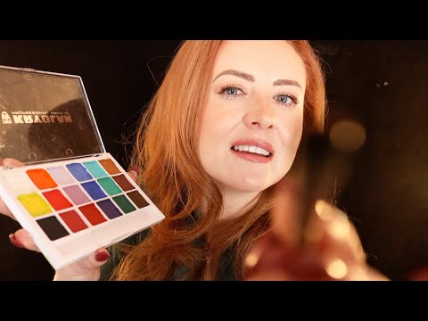 🎉 Calming Carnival Face Paint 🎉  ASMR 🎉 Pages, Chatting, Brushing, MakeUp
