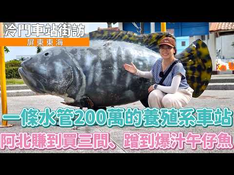 下車就是魚塭的鄉下小站，被阿姨帶回家打地下撞球！激推菲律賓球友：人帥、體壯、球技好❤️│ 屏東 東海車站 │ 冷門車站街訪EP55