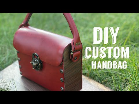 DIY Leather & Walnut Handbag Purse // Leatherwork & Woodworking Project