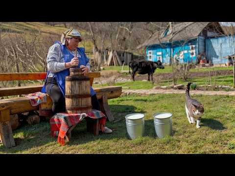Old-Fashioned Village Cooking: Milking Cows, Butter Churning, and Baking