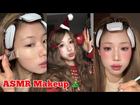 ASMR Makeup tutorial 🎄Satisfying Videos ❤️Aesthetic ✨️