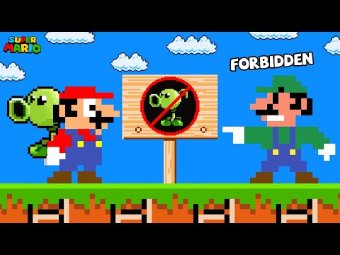 Mario and Luigi, but Peashooter is Forbidden to use Here! (Plants vs Zombies)
