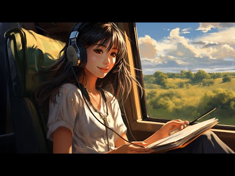 Sweet soul-Sunlit Train Journey with Joyful Bees