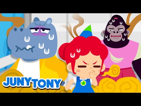 Musty, Fusty, Yucky Animal Condo | Farting Family +More | Kids Songs | JunyTony