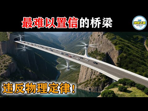 违反物理定律！20座最令人难以置信的桥梁，空中旋转180°，横跨几千米不设桥墩！老司机吓哭：这不会塌？丨地球之最#冷知识 #排名 #世界之最#地球之最top#世界之最top#top10#top20