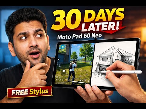 Moto Pad 60 Neo After 30 Days Review | Free Stylus | Gaming, 3D Work & Honest Opinion